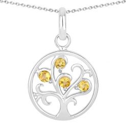 Rafaela Donata Łańcuszek Tree of Life Srebro wysokiej próby Srebrny Naszyjniki 1 ct Damski. Szare naszyjniki Rafaela Donata, z materiału, z cytrynem, srebrne. Za 299.99 zł.
