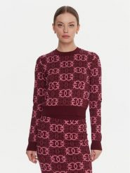 PINKO Sweter Gypsies 106041 A2YD Bordowy Regular Fit. Czerwone swetry Pinko, xs, bez wzorów, z wiskozy, bez ramiączek. Za 879.99 zł.