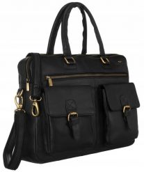 Torba na laptopa Peterson PTN LAP-15602-NDM czarna. Czarne torby na laptopa Peterson, bez wzorów, ze skóry. Za 319.99 zł.
