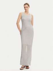 PINKO Sukienka dzianinowa Nelson 105146 A2LO Szary Regular Fit. Szare sukienki Pinko, xs, bez wzorów, z dzianiny, bez kołnierzyka, bez ramiączek. Za 1,529.00 zł.