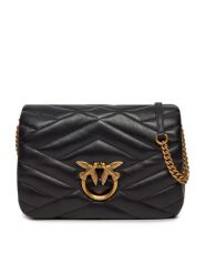 Pinko Torebka Love Click Classic Puff AI 23-24 PLTT 101585 A1ET Czarny. Czarne listonoszki Pinko, bez wzorów, ze skóry, bez dodatków. Za 1,199.00 zł.