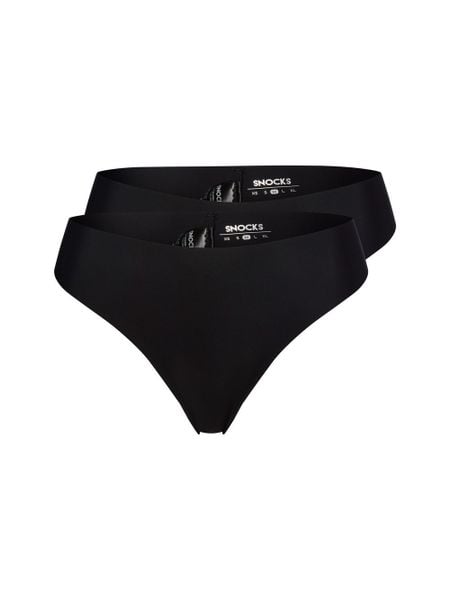 Snocks Stringi w 2-paku Kobiety czarny, S. Czarne stringi Snocks, bez wzorów, z materiału. Za 109.95 zł.