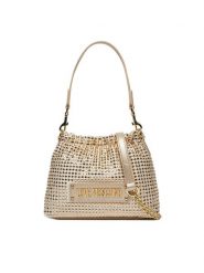LOVE MOSCHINO Torebka JC4138PP1MLL196A Złoty. Żółte torebki klasyczne Love Moschino, bez wzorów, z materiału, bez dodatków. Za 959.99 zł.