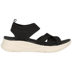 Sandały damskie Whistler Acerra. Białe sandały WHISTLER, bez wzorów, z materiału, eleganckie, bez obcasa, bez zapięcia. Za 245.00 zł.