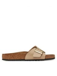 Birkenstock Klapki Catalina 1029245 Beżowy. Brązowe klapki Birkenstock, bez wzorów, ze skóry, bez obcasa, bez zapięcia. Za 379.99 zł.