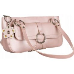 Kuferek skórzany j. różowy CA9600-ROSA. Czerwone torebki klasyczne bez wzorów, ze skóry, eleganckie, bez dodatków. Za 139.99 zł.