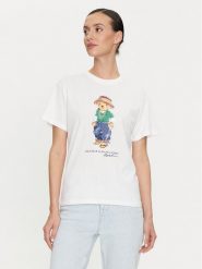 Polo Ralph Lauren T-Shirt 211935615001 Biały Regular Fit. Białe t-shirty Polo Ralph Lauren, xs, bez wzorów, z bawełny, bez kołnierzyka, bez ramiączek. Za 419.99 zł.