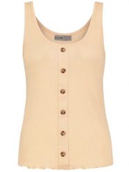 Stitch & Soul Top w kolorze brzoskwiniowym rozmiar: M. Pomarańczowe topy Stitch & Soul, m, bez wzorów, prążkowane, bez kołnierzyka, bez ramiączek. Za 26.31 zł.