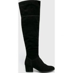 Tamaris - Kozaki. Czarne kozaki Tamaris, z materiału. Za 369.90 zł.