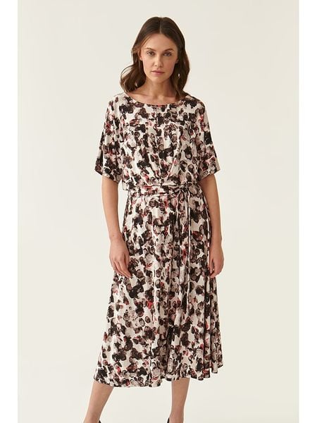 TATUUM Sukienka w kolorze czarnym rozmiar: S. Białe sukienki Tatuum, s, bez wzorów, z tkaniny, bez kołnierzyka, bez ramiączek, midi. Za 170.95 zł.