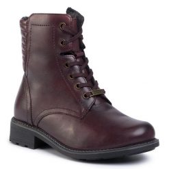 Trzewiki Lasocki. Czerwone botki Lasocki, bez wzorów, bez obcasa, na płaskiej podeszwie, bez zapięcia. Za 159.99 zł.