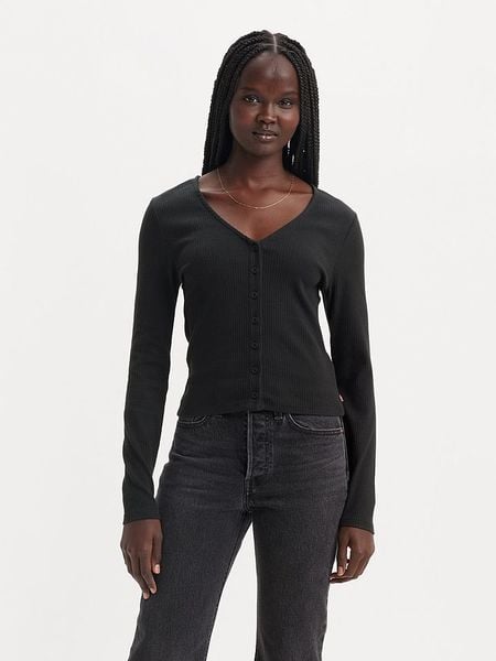 Levi's Kardigan w kolorze czarnym rozmiar: S. Czarne swetry Levi's, s, bez wzorów, z bawełny, bez ramiączek. Za 69.91 zł.