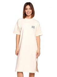 Be Wear Sukienka w kolorze kremowym rozmiar: M. Brązowe sukienki Be Wear, m, bez wzorów, bez kołnierzyka, bez ramiączek, midi. Za 132.05 zł.