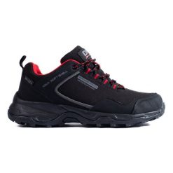Buty trekkingowe damskie DK waterproof czarno czerwone czarne. Czarne buty trekkingowe z materiału, bez zapięcia. Za 197.04 zł.