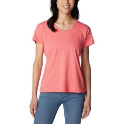 Koszulka sportowa damska Columbia Sun Trek Short Sleeve Tee z krótkim rękawem. Czerwone t-shirty sportowe Columbia, s, bez wzorów, z bawełny, bez ramiączek, rowerowe. W wyprzedaży za 125.00 zł.
