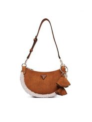 Guess Torebka Katie HWSW22 53180 Brązowy. Brązowe torebki klasyczne Guess, z aplikacjami, z materiału, bez dodatków. Za 494.99 zł.