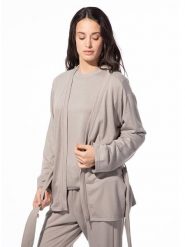 SHORT STORIES Kardigan w kolorze szarobrązowym rozmiar: L. Brązowe swetry Short Stories, l, bez wzorów, z tkaniny, bez ramiączek. Za 152.99 zł.