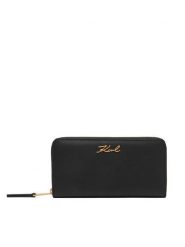 KARL LAGERFELD Portfel A1W32106 Czarny. Czarne portfele KARL LAGERFELD, bez wzorów, ze skóry. Za 649.99 zł.