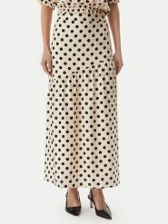 Morgan Spódnica maxi 261-JOVITA Beżowy Regular Fit. Brązowe spódnice Morgan, bez wzorów, z wiskozy, maxi. Za 329.99 zł.