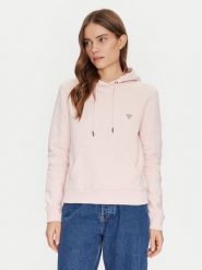 Guess Jeans Bluza W4YQ04 KC811 Różowy Regular Fit. Czerwone bluzy Guess Jeans, s, z aplikacjami, z bawełny, bez kaptura. Za 249.99 zł.