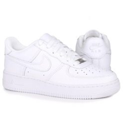 Buty damskie sportowe Nike AIR FORCE. Białe buty treningowe Nike, bez wzorów, bez zapięcia, trekkingowe, Nike Air Force. Za 419.00 zł.