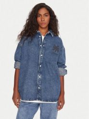 Quiksilver Koszula jeansowa Rahmat EQWWT03150 Niebieski Regular Fit. Niebieskie koszule Quiksilver, xs, bez wzorów, z bawełny, bez kołnierzyka, bez ramiączek. Za 299.99 zł.
