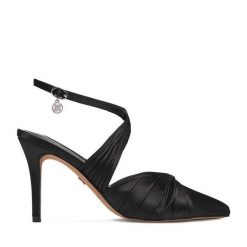 Szpilki Nine West. Czarne szpilki Nine West, bez wzorów, bez obcasa, na szpilce, bez zapięcia. Za 249.99 zł.