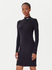 Guess Sukienka codzienna V5BK04 KCBF1 Czarny Slim Fit. Czarne sukienki Guess, na co dzień, m, z aplikacjami, z bawełny, bez kołnierzyka, bez ramiączek, proste. Za 199.99 zł.