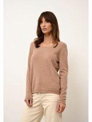 Just Cashmere Kaszmirowy sweter "Fiona" w kolorze karmelowym rozmiar: M. Brązowe swetry Just Cashmere, m, bez wzorów, z kaszmiru, bez ramiączek. Za 347.99 zł.