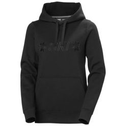 Bluza damska z kapturem Helly Hansen Elevate. Czarne bluzy Helly Hansen, na lato, m, bez wzorów, z bawełny, eleganckie, bez ramiączek, z kapturem. Za 452.00 zł.