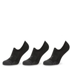 Zestaw 3 par niskich skarpet unisex Under Armour. Czarne skarpetki sportowe Under Armour, bez wzorów, do biegania. Za 49.99 zł.