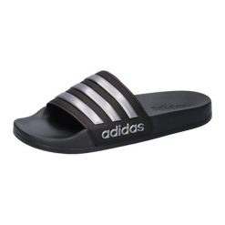 Adidas Adilette Shower K junior czarne - klapki Cloudfoam. Czarne klapki adidas, bez wzorów, z materiału, bez obcasa, bez zapięcia. Za 109.00 zł.