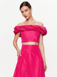 Pinko Bluzka Moderatore 101709 Y3LE Różowy Regular Fit. Czerwone bluzki Pinko, bez wzorów, z syntetyku, bez kołnierzyka, bez ramiączek. Za 1,449.00 zł.