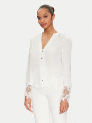Morgan Bluzka 242-CSPELL Biały Regular Fit. Białe bluzki Morgan, bez wzorów, z syntetyku, bez kołnierzyka, bez ramiączek. Za 159.99 zł.