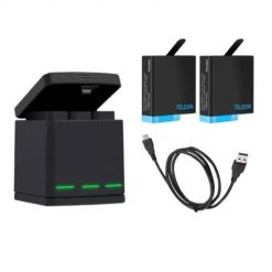 Ładowarka 3-kanałowa TELESIN Box do GoPro Hero 5-8 +2 aku. Zegarki sportowe Telesin. Za 165.00 zł.