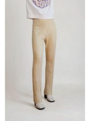 Monki Spodnie w kolorze żółtym rozmiar: XL. Żółte spodnie materiałowe Monki, bez wzorów, z materiału, z podwyższonym stanem. Za 43.99 zł.