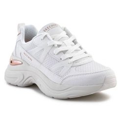 Buty Skechers Hazel Faye 177576WHT białe. Białe buty treningowe bez wzorów, z gumy, bez zapięcia. Za 517.53 zł.