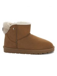 ISLAND BOOT Botki zimowe "Ilissa" w kolorze jasnobrązowym rozmiar: 39. Brązowe botki Island Boot, bez wzorów, bez obcasa, bez zapięcia. Za 198.70 zł.