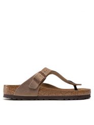 Birkenstock Japonki Gizeh Bs 0943811 Brązowy. Brązowe japonki Birkenstock, bez wzorów, z nubiku. Za 399.99 zł.