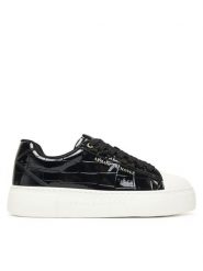 Armani Exchange Trampki XW001661 AF17477 UC001 Czarny. Czarne trampki Armani Exchange, bez wzorów, ze skóry, bez zapięcia. Za 759.99 zł.