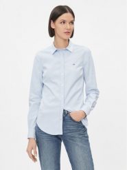 Gant Koszula Slim Stretch Oxford 4300141 Błękitny Slim Fit. Niebieskie koszule Gant, bez wzorów, z bawełny, bez kołnierzyka, bez ramiączek. Za 349.99 zł.