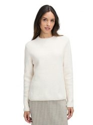CARTOON Sweter w kolorze kremowym rozmiar: 40. Brązowe swetry Cartoon, bez wzorów, ze splotem, bez ramiączek. Za 149.95 zł.