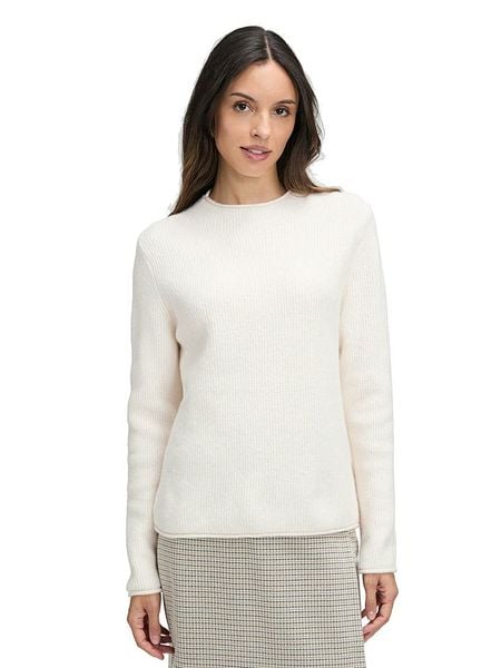 CARTOON Sweter w kolorze kremowym rozmiar: 40. Brązowe swetry Cartoon, bez wzorów, ze splotem, bez ramiączek. Za 159.95 zł.