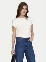 ONLY T-Shirt Erica 15308926 Biały Oversize. Białe t-shirty ONLY, l, bez wzorów, z bawełny, bez kołnierzyka, bez ramiączek. Za 79.99 zł.