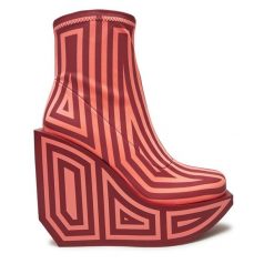 Botki United Nude. Czerwone botki United Nude, bez wzorów, bez obcasa, na koturnie, bez zapięcia. Za 1,349.00 zł.