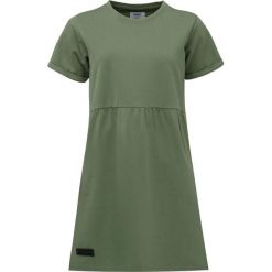 Sukienka damska LOAP Denisa, denim bawełniany, zielona, S. Zielone sukienki WOMEN'S HEALTH, s, bez wzorów, z bawełny, sportowe, bez kołnierzyka, bez ramiączek, sportowe. Za 198.99 zł.