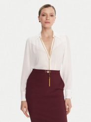 Elisabetta Franchi Bluza CA-133-57E2-V400 Biały Regular Fit. Białe bluzy Elisabetta Franchi, bez wzorów, z syntetyku, bez ramiączek, bez kaptura. Za 1,649.00 zł.