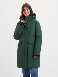 TRAVELIN' Płaszcz zimowy w kolorze turkusowym rozmiar: S. Niebieskie płaszcze Travelin', na zimę, s, bez wzorów, z puchu, bez kaptura. Za 448.99 zł.