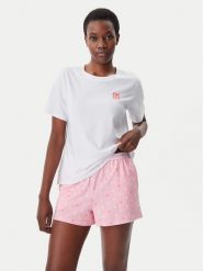 DKNY Piżama YI90042 Różowy Regular Fit. Czerwone piżamy DKNY, xs, bez wzorów, z bawełny, bez kołnierzyka, bez ramiączek. Za 289.99 zł.