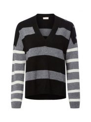 Liu Jo Collection Sweter z dzianiny - Maglia chiusa Kobiety Wełna czarny|szary|biały, M. Białe swetry Liu Jo Collection, m, bez wzorów, z dzianiny, eleganckie, bez ramiączek. Za 549.95 zł.